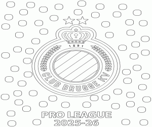 Coloriage Club Bruges, champion 2025-2026