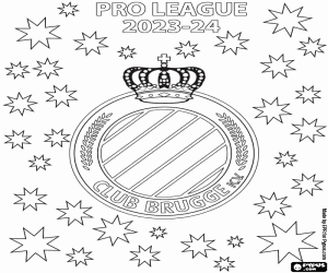 Coloriage Club Brugge KV, champion 2023-2024