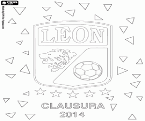 Coloriage Club de León, champion Mexique 2014