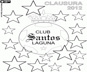Coloriage Club Santos Laguna, champion 2012