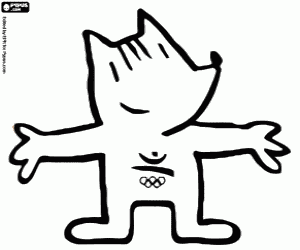 Coloriage Cobi, mascotte de Barcelone 1992
