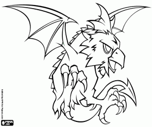 Coloriage La cocatrix, une créature mythique