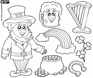 Coloriage Collection du Jour de St. Patrick