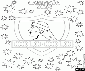 Coloriage Colo Colo, champion 2024