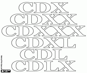 Coloriage Pour compter en dizaines de 410 à 460