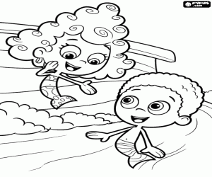 Coloriage Conversation entre Deema et Goby