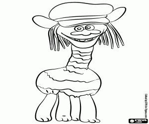 Coloriage Cooper est un troll enthousiaste