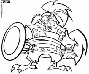 Coloriage Le coq Général Tsao, Sly Cooper