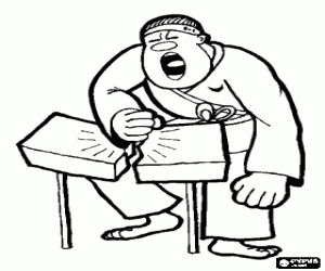 Coloriage Coup de poing fermé en karaté