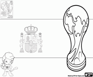 Coloriage Coupe du monde 2010, Espagne