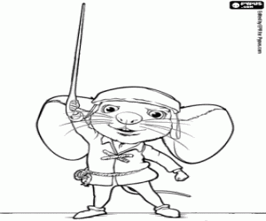 Coloriage La courageuse souris Despereaux