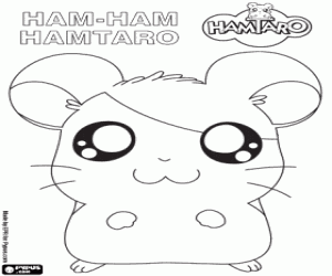 Coloriage Le courageux Ham-Ham Hamtaro