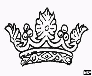 Coloriage Couronne de reine