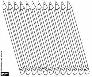 Coloriage Les crayons de couleur
