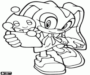 Coloriage Cream et Cheese, personnages de Sonic