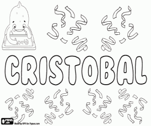Coloriage Cristobal, nom espagnol