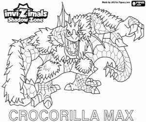 Coloriage Crocorilla Max, Invizimals Shadow Zone