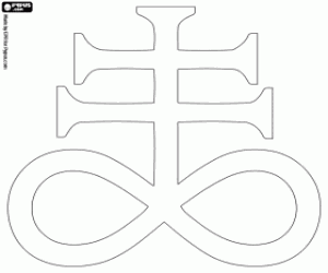 Coloriage La Croix de Satan