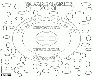 Coloriage Cruz Azul, champion Guard1anes 2021