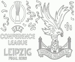 Coloriage Crystal Palace, Ligue Conférence 2026
