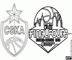Coloriage CSKA Moscou, champion Euroligue 2019