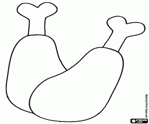 Coloriage Cuisses de poulet