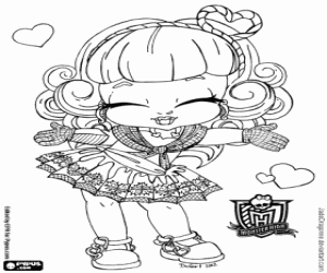Coloriage Cupidon de Monster High Baby