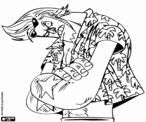 Coloriage Le cyborg Franky de One Piece