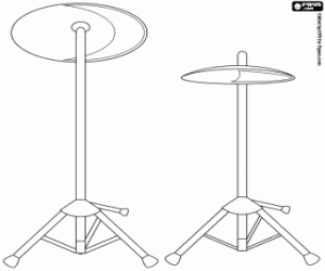 Coloriage Cymbales de percussion