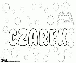 Coloriage Czarek, nom polonais pour garçon