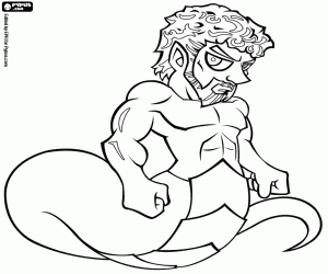 Coloriage Cécrops, personnage mythologique