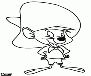 Coloriage La célèbre souris Speedy Gonzales