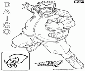 Coloriage Daigo, un personnage de Scan2Go