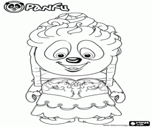 Coloriage La Dame Panda de Panfu
