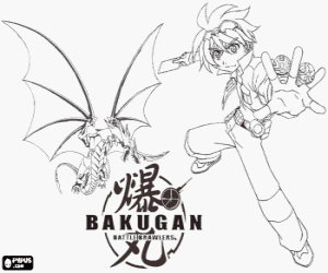 Coloriage Dan et son Bakugan Drago