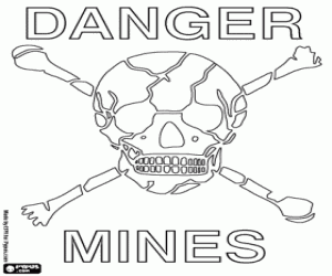 Coloriage Le danger des mines antipersonnel