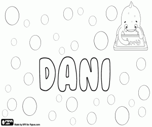 Coloriage Dani, variante de Daniel