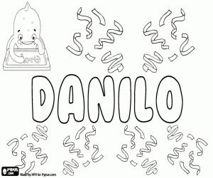 Coloriage Danilo, variante de Daniel