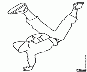 Coloriage Danse hip hop ou break dance