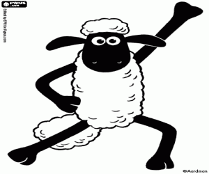 Coloriage La danse du mouton Shaun