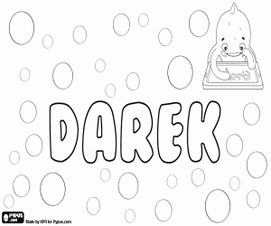 Coloriage Darek, nom pour garçon