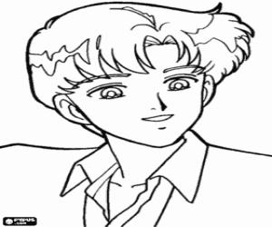 Coloriage Darien, personnage de Sailor Moon