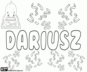 Coloriage Dariusz, nom polonais