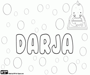 Coloriage Darja, nom tchèque