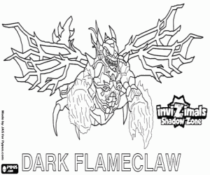 Coloriage Dark Flameclaw, Invizimals Shadow Zone
