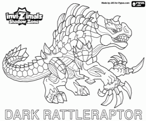 Coloriage Dark Rattleraptor, Invizimals Shadow Zone