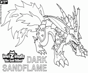 Coloriage Dark Sandflame, Invizimals The Lost Tribes