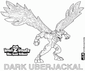 Coloriage Dark Uberjackal, Invizimals The Lost Tribes