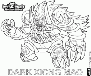 Coloriage Dark Xiong Mao, Invizimals The Lost Tribes