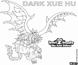 Coloriage Dark Xue Hu, Invizimals The Lost Tribes